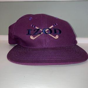 Vintage IZOD snapback dad hat golf clubs